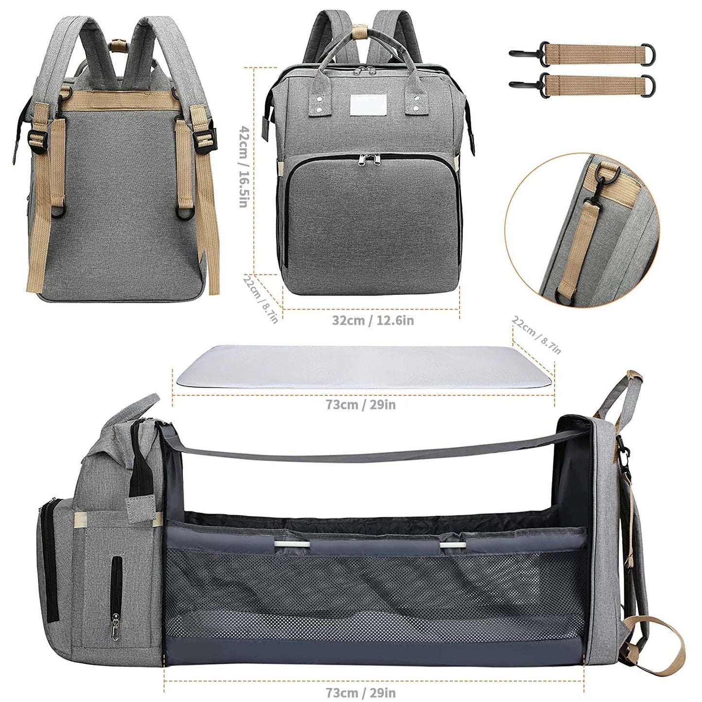 Portable Multifunction Diaper Bag