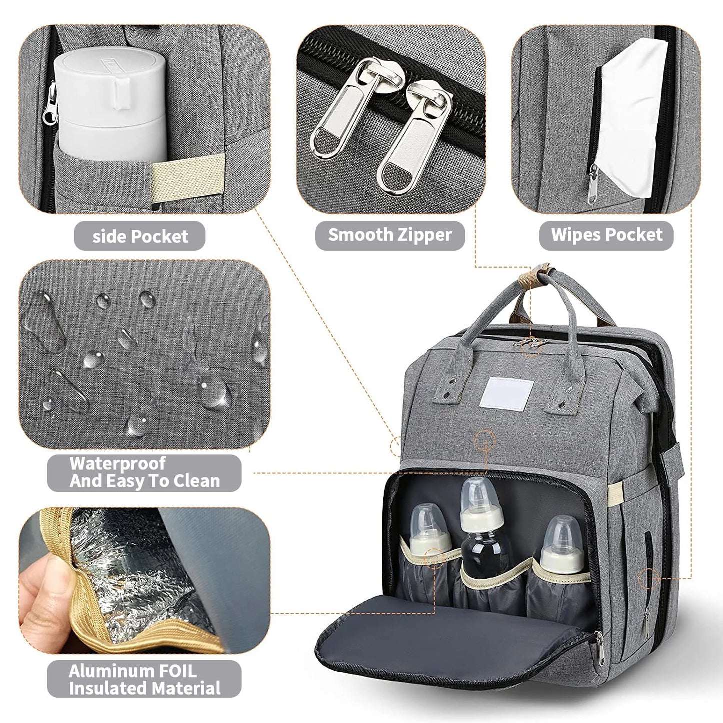 Portable Multifunction Diaper Bag