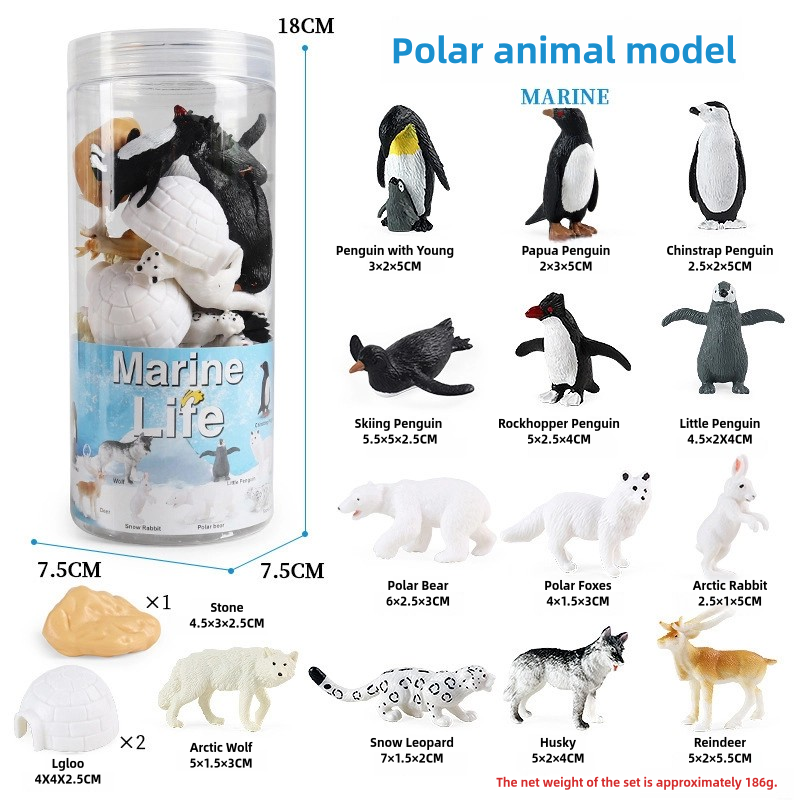 12 Piece Mini Animals Figures Toys