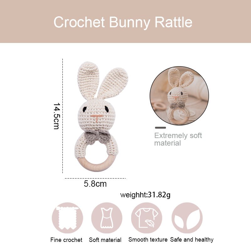 Baby Wooden Crochet Teether