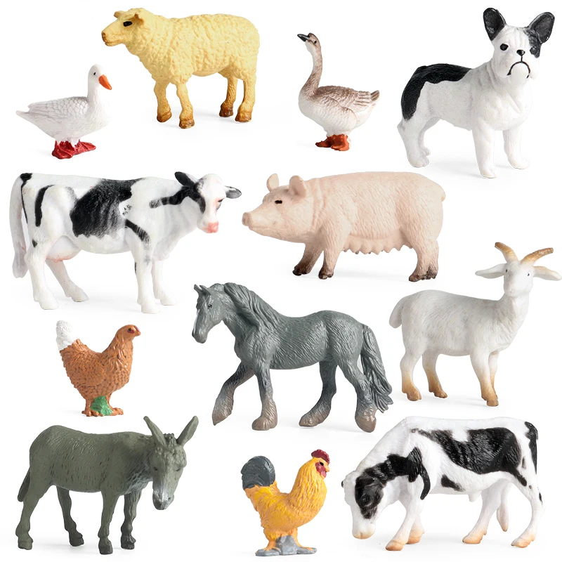 12 Piece Mini Animals Figures Toys