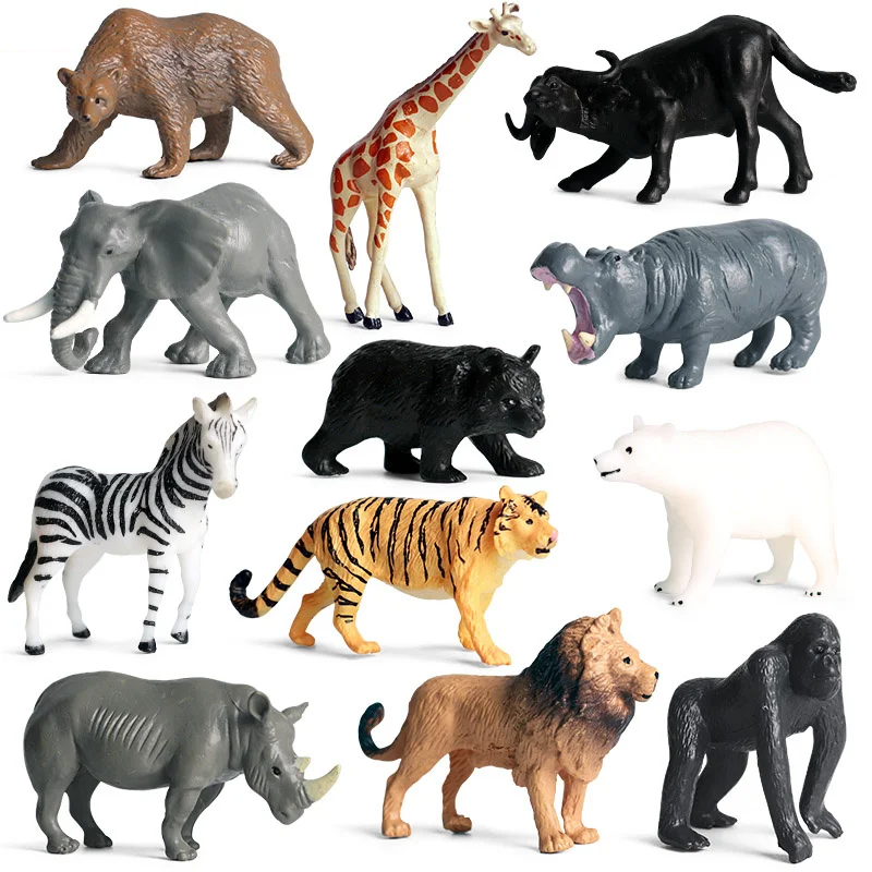 12 Piece Mini Animals Figures Toys